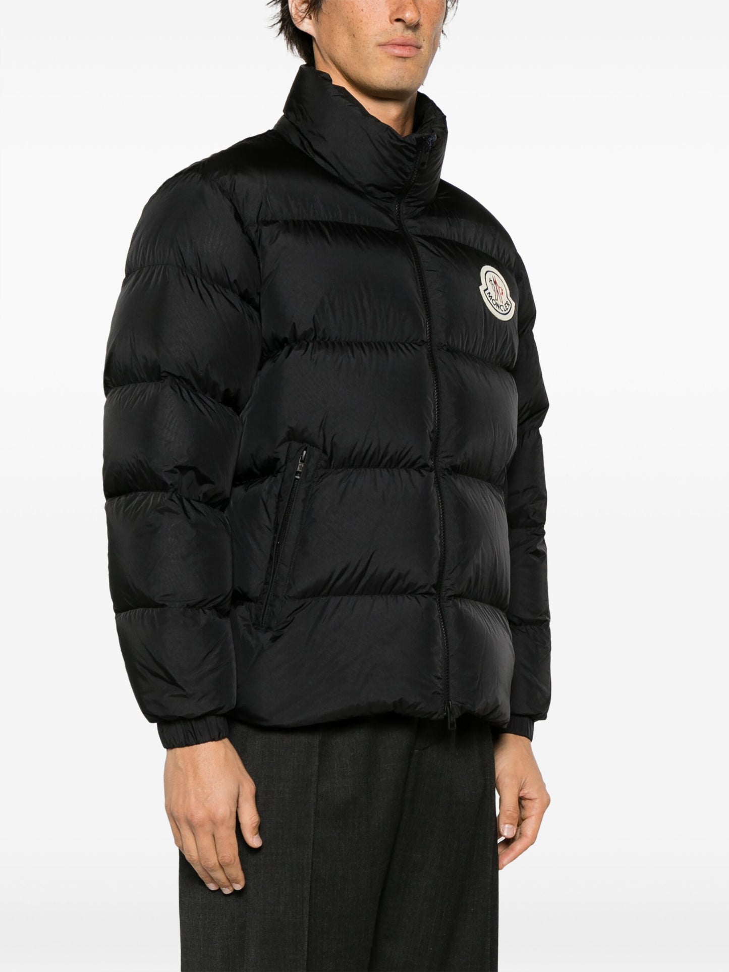 Citalia logo-patch padded jacket